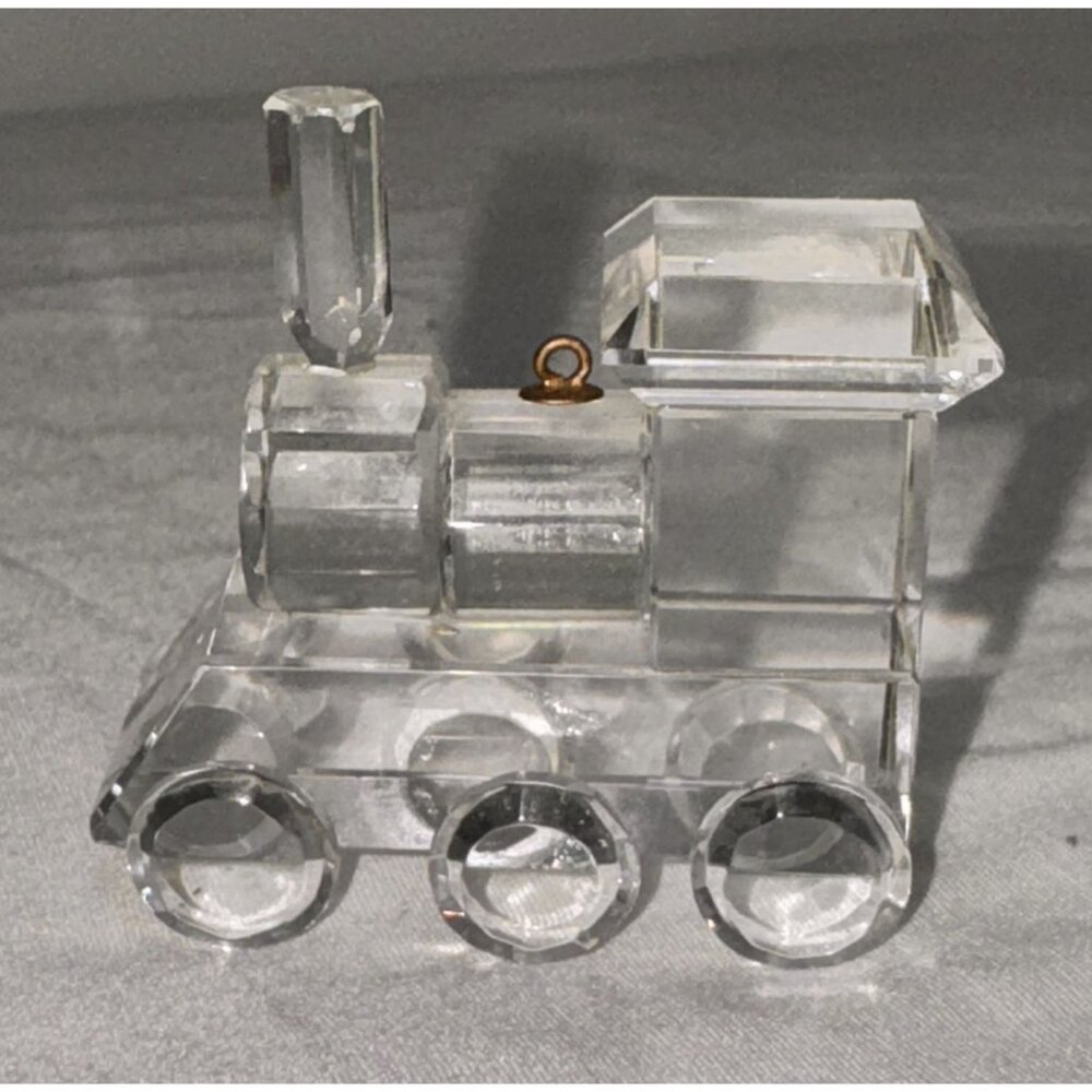 Crystal Train Locomotive Ornament Paperweight Collectible Vintage - Picture 2 of 6